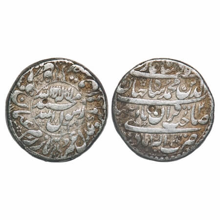 Shah Jahan I, Silver Rupee, 11.26g, Akbarabad complete Mint name , AH 1039/2 RY, Sahib-e-Q