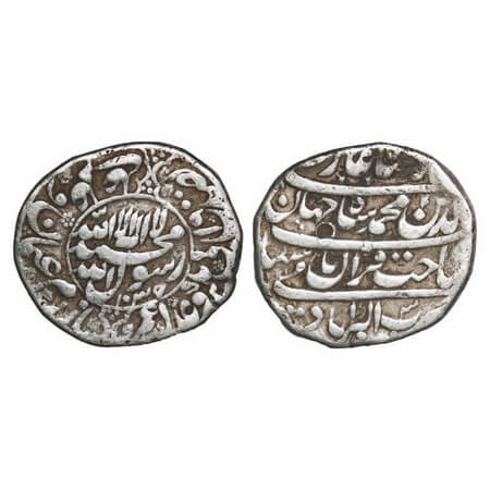 Shah Jahan I, Silver Rupee, 11.29g, Akbarabad Mint, AH 1039/3 RY, legends within circle Ob