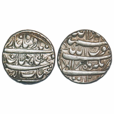 Shah Jahan I, Silver Rupee, 11.42g, Zafarnagar Mint, AH (104)6/2 (error of 6) RY on revers