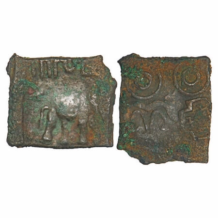 Post-Mauryan South Vidarbha, Sebaka (150-100 BC), 'Elephant'-type, Copper Unit, 5.39g, 17.
