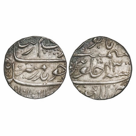 Aurangzeb, Silver Rupee, 11.44g, Lakhnau Mint, AH 1110/43 RY. KM 300.54. Almost Mint state