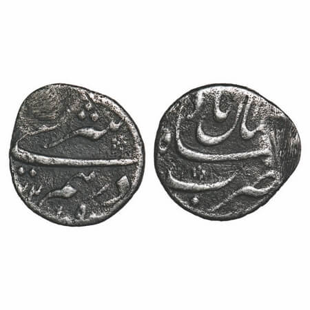 Aurangzeb (1658-1707 AD), Silver round, 'legal dirham' or Dirham Shara'ai, 2.91g, Shahjaha