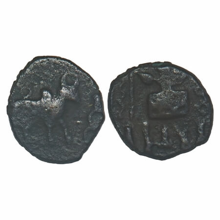 Mitras of Kaushambi Region, Varuna Mitra, Post-Mauryan monarchical coinage, Copper Unit, (