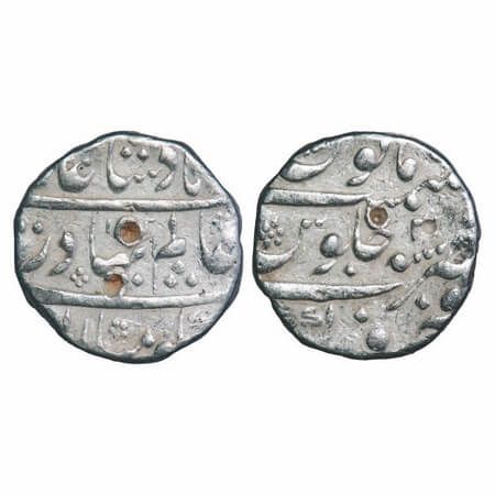 Shah Alam Bahadur, Silver Rupee, 11.44g, Firozgarh Mint, Complete mint visible, AH 1122/4 