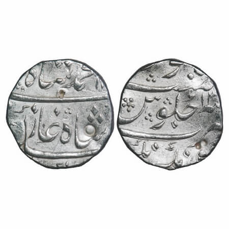 Muhammad Shah, Silver Rupee, 11.40g, Aurangnagar Mint, AH 11x/13 RY. KM 436.9 unlisted dat