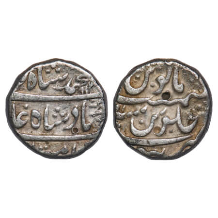 Muhammad Shah, Silver Rupee, 11.07g, Tatta Mint, AH 113x/Ahd (1) RY. KM 436.61. Very Fine,