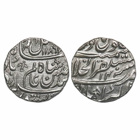 Shah Alam II, Silver Rupee, 11.30g, Najaf Khan Rohilla issues, Mustaqir ul Khilafat Akbara