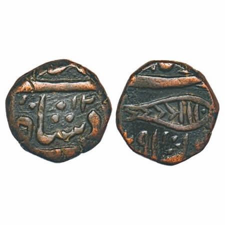 Maratha Confederacy, Copper Paisa, 9.01g, Akbarabad (Agra) Mint, INO Shah Alam II, AH 12xx