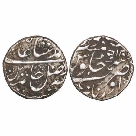 Maratha Confederacy, Silver Rupee, 11.15g, (Mulher), Aurangnagar Mint, 12 RY, INO Shah Ala