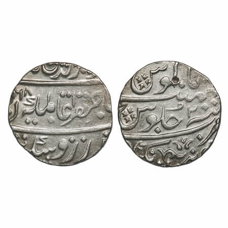 Maratha Confederacy, Silver Rupee, 11.34g, (Jhansi) Balwantnagar Mint, AH (11)68/2 RY, INO