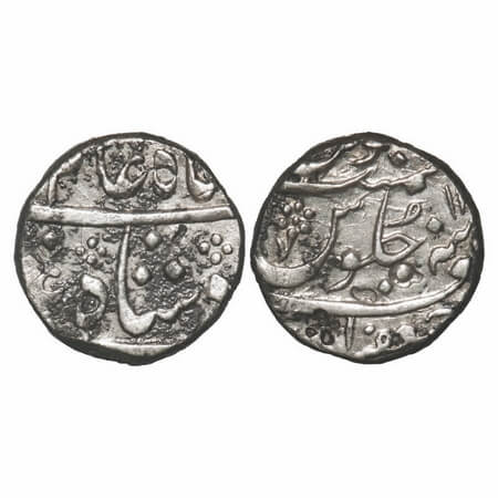 Maratha Confederacy, Silver Rupee, 11.27g, Ja'ffarabad (urf Chandor) Mint, INO Shah Alam I