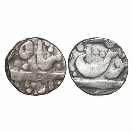 Maratha Confederacy, Silver ½ Rupee, 5.66g, Azamnagar Gokak (Panhala) Mint, INO Muhammad S