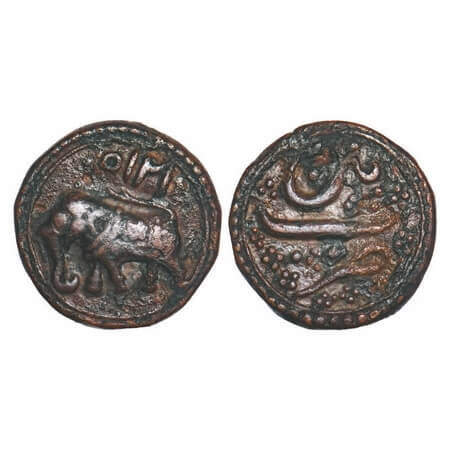 Mysore, Copper Paisa, 11.04g, Tipu Sultan, Patan Mint, AM 1215, (Retro date), Obv: Date ab