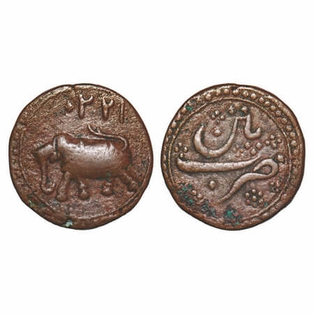 Mysore, Copper Paisa, 10.92g, Tipu Sultan, Patan Mint, AM 1220 (Retro date), Obv: date abo