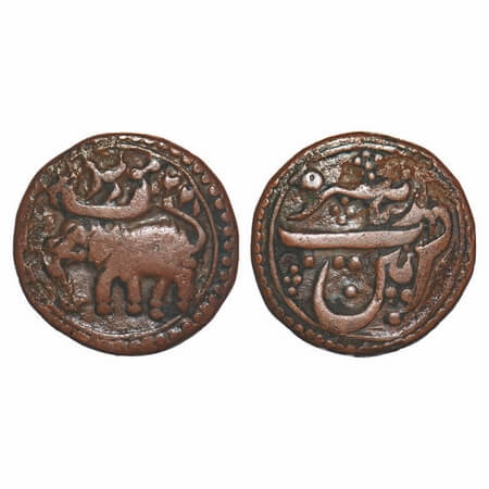 Mysore, Copper Paisa/Zohra (elongated), 10.76g, Tipu Sultan, Patan Mint, AM 122 (1223) (Re