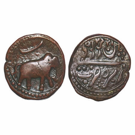 Mysore, Copper Paisa/Zohra, 11.47g, Tipu Sultan, Patan Mint, AM 1225 (Retro date), Persian