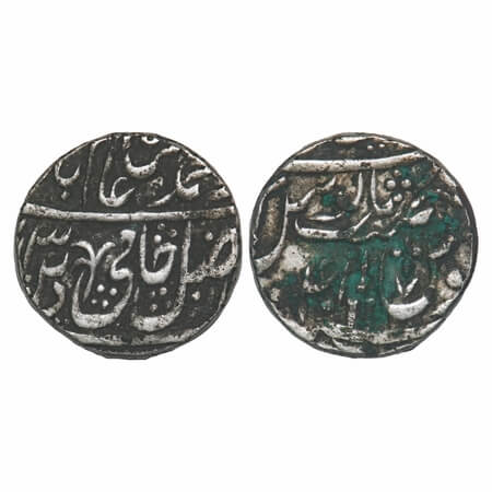 Sikh Empire Silver Rupee, 10.31g, Buriya Chiefs, INO Shah Alam II, Najibabad (Pseudo), AH 