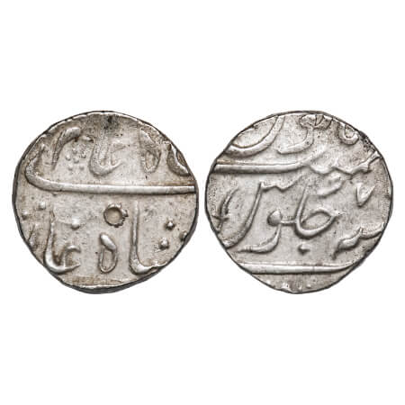Baroda, Silver Rupee, 11.44g, Prior issue to Anand Rao (AH 1215-1235/1800-1819 AD), (Petla