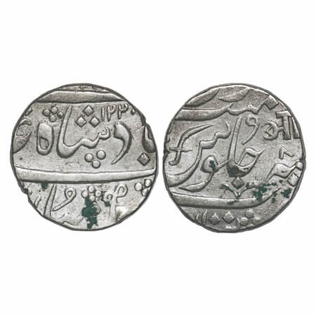 Baroda, Silver Rupee, 11.36g, Anand Rao (AH 1215-1235 / 1800-1819 AD), Petlad Mint, INO Mu