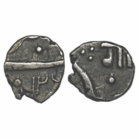 Baroda, Silver 1/8 Rupee, 1.31g, Ganpat Rao (AH 1264-1273/1847-1856 AD), Baroda Mint, with