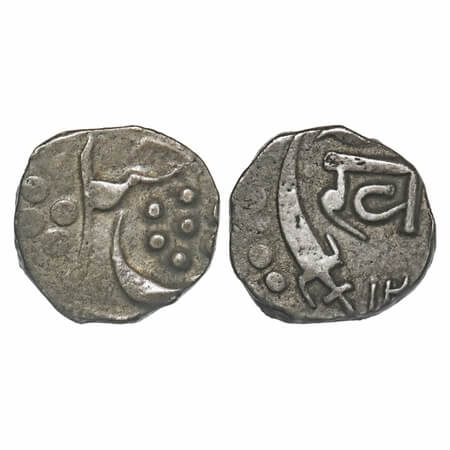 Baroda, Silver ¼ Rupee, 2.90g, Khande Rao (AH 1273-1287 / 1856-1870 AD), Baroda Mint, AH 1