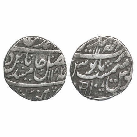 Bharatpur, Silver Rupee, 11.04g, Early coinage, Ino Shah Alam II, Mahindrapur Mint, AH 118