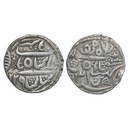Bikanir, Silver Rupee (broad flan), 11.37g, Ratan Singh (AH 1244-1268/1828-1851 AD), INO A