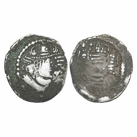 Indo-Sassanian, Anonymous issue, Rajasthan Region, Silver Drachma, 24.92x23.19mm, 4.09g, O