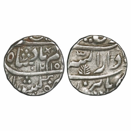 Gwalior, Silver Rupee, 11.45g, Daulat Rao Sindhia (1794-1827 AD), Dar us Sarur Burhanpur M