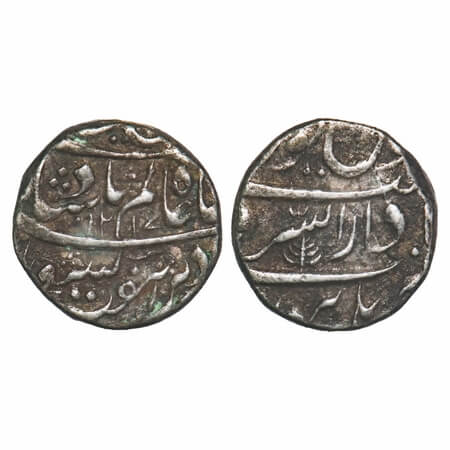 Gwalior, Silver Rupee, 11.43g, Daulat Rao Sindhia (1794-1827 AD), Dar us Sarur Burhanpur M