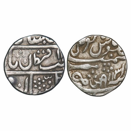 Gwalior, Silver Rupee, 10.93g, Jayaji Rao. Sheopur Mint, INO Muhammad Akbar II, AH 1xxx/(1
