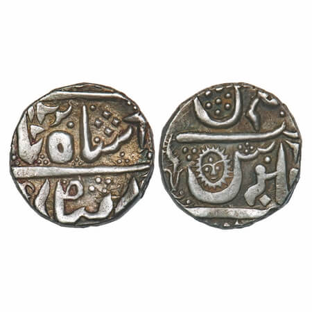 Indore, Silver Rupee, 11.14g, Posthmous Issue of Jaswant Rao ( AH 1213 - 1226 ) Malharnaga