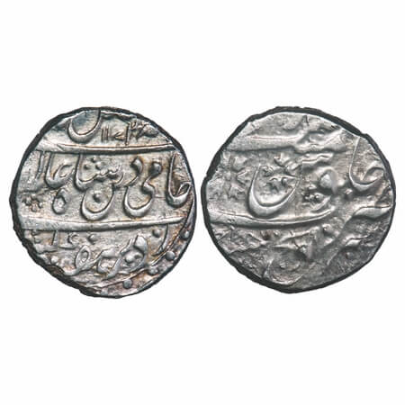 Indore Feudatory Sironj, Silver Rupee, 11.24g, Sironj Mint, AH 1172/Ahad (1) RY, INO Shah 