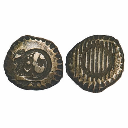 Jafarabad, Base Silver Kori, 4.85g. Jafarabad was a very tiny state of 12 villages conclud
