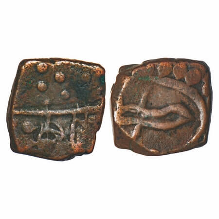 Jhabua, Copper Kachha Paisa, 9.45g, British Protectorate, Gopal Singh (VS 1897-1952/1840-1