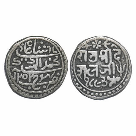 Kutch, Silver, Kori, 4.60g, Deshalji II (VS 1875-1917/1819-1860 AD), INO Muhammad Akbar II