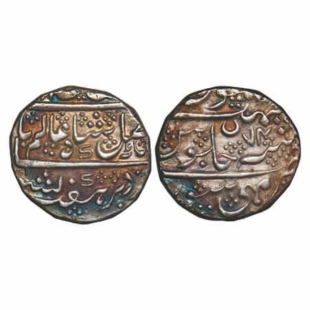 Mysore, Silver Rupee, 11.33g, British Protectorate issue, Mysore Mint, 74 RY, crescent min