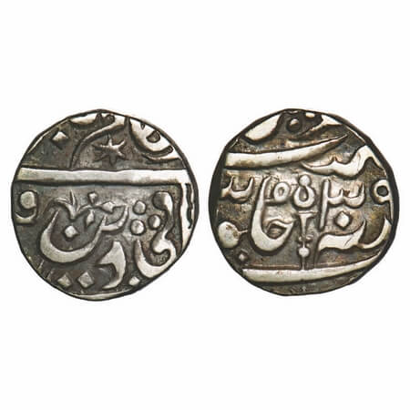 Orchha, Silver Rupee, 10.81g, Vikramajit Mahendra (AH 1211-1233 / 1796-1817 AD), INO Shah 