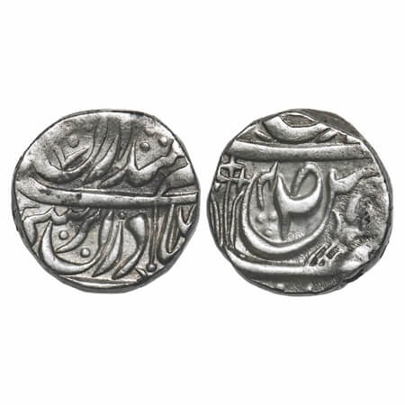 Patiala, Silver Rupee, 11.00g, Karam Singh (1229-1261 AH / 1813 -1845 AD ), INO Ahmad Shah