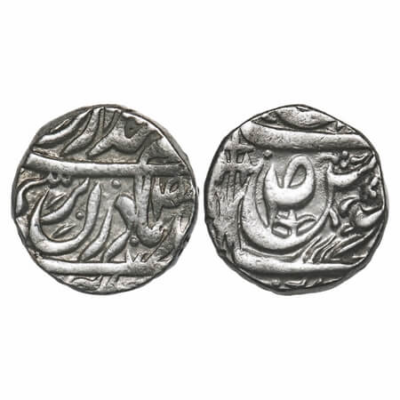 Patiala, Silver Rupee, 11.02g, Karam Singh (1229-1261 AH / 1813 -1845 AD ), INO Ahmad Shah