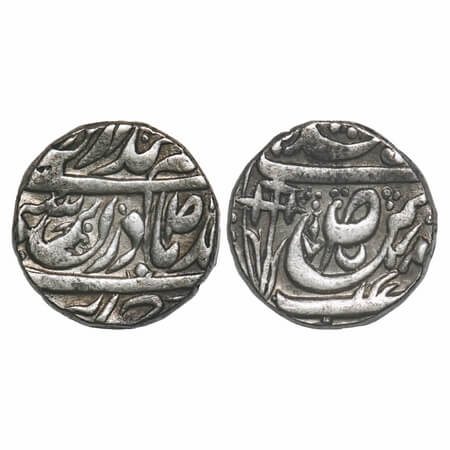Patiala, Silver Rupee, 11.02g, Karam Singh (1229-1261 AH / 1813 -1845 AD ), INO Ahmad Shah