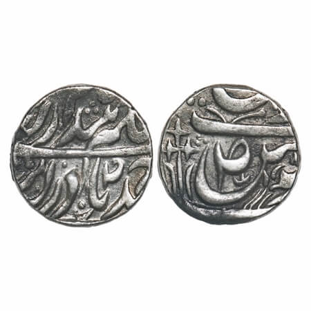 Patiala, Silver Rupee, 11.00g, Karam Singh (1229-1261 AH / 1813 -1845 AD ), INO Ahmad Shah