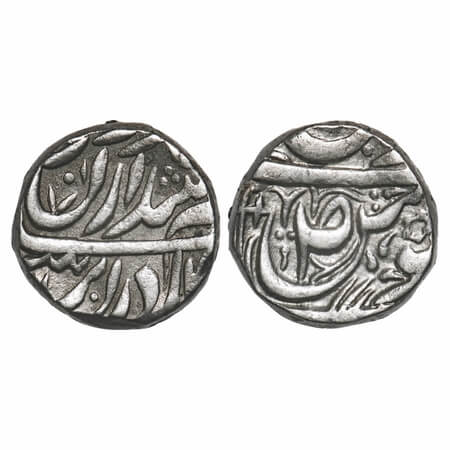 Patiala, Silver Rupee, 11.03g, Karam Singh (1229-1261 AH / 1813 -1845 AD ), INO Ahmad Shah