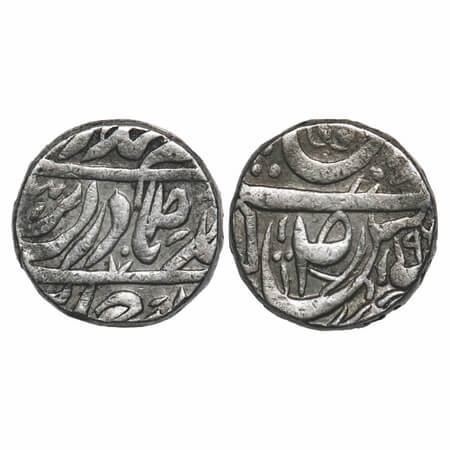 Patiala, Silver Rupee, 11.02g, Narindar Singh (VS 1902-1919 / 1845 -1862 AD ), INO Ahmad S