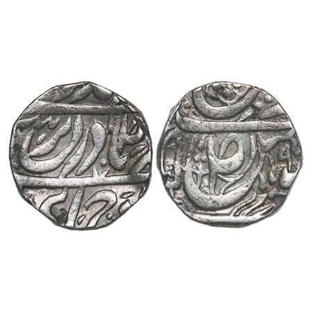 Patiala, Silver Rupee, 11.04g, Narindar Singh (VS 1902-1919 / 1845 -1862 AD ), INO Ahmad S