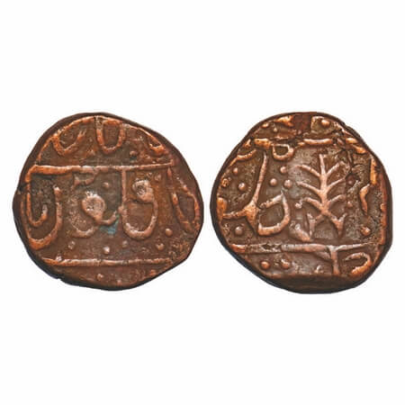 Ratlam, Copper Falus (Paisa), 14.09g, Anonymous Hammered Coinage, INO Shah Alam II, Jhar o