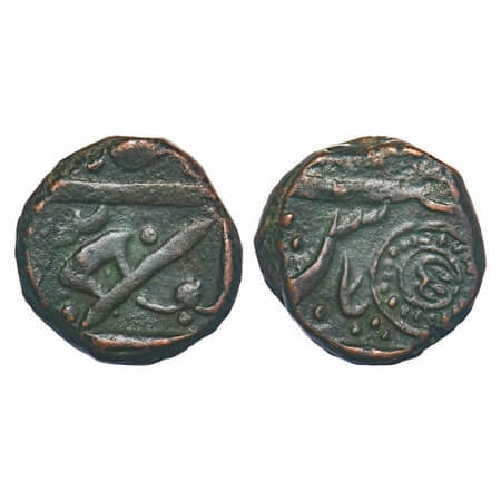 Ratlam, Copper Falus/Paisa, 11.63g, Anonymous Hammered Coinage, Raij Series, INO Shah Alam