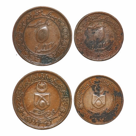Tonk, Copper Pice (2 coins), Muhammad Saadat Ali Khan (AH 1349-1368 / 1930-1949 AD), AH 13