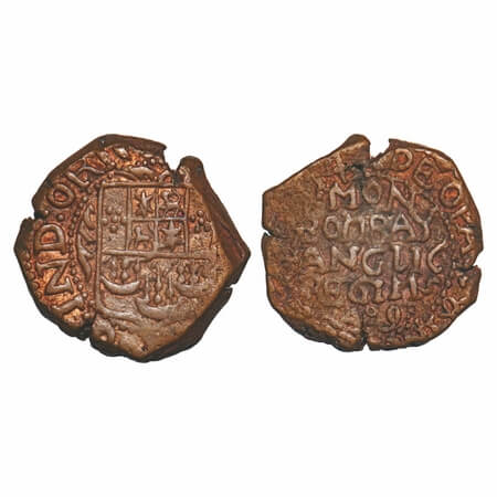 Bombay Presidency, Copper Pice (Copperoon), 13.08g, (1674), Obv: (HON : SOC : ANG :)IND :