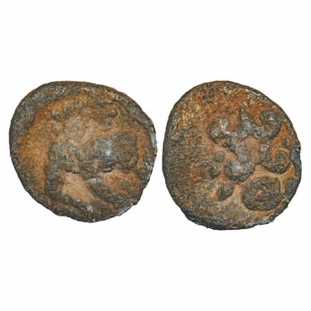 Anonymous, Lead Unit, 3.22g, 17.21x15.73mm, Elephant type, Obv: Elephant to left, Rev: Sri